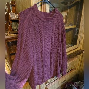 Purple L.L bean sweater, size large!
